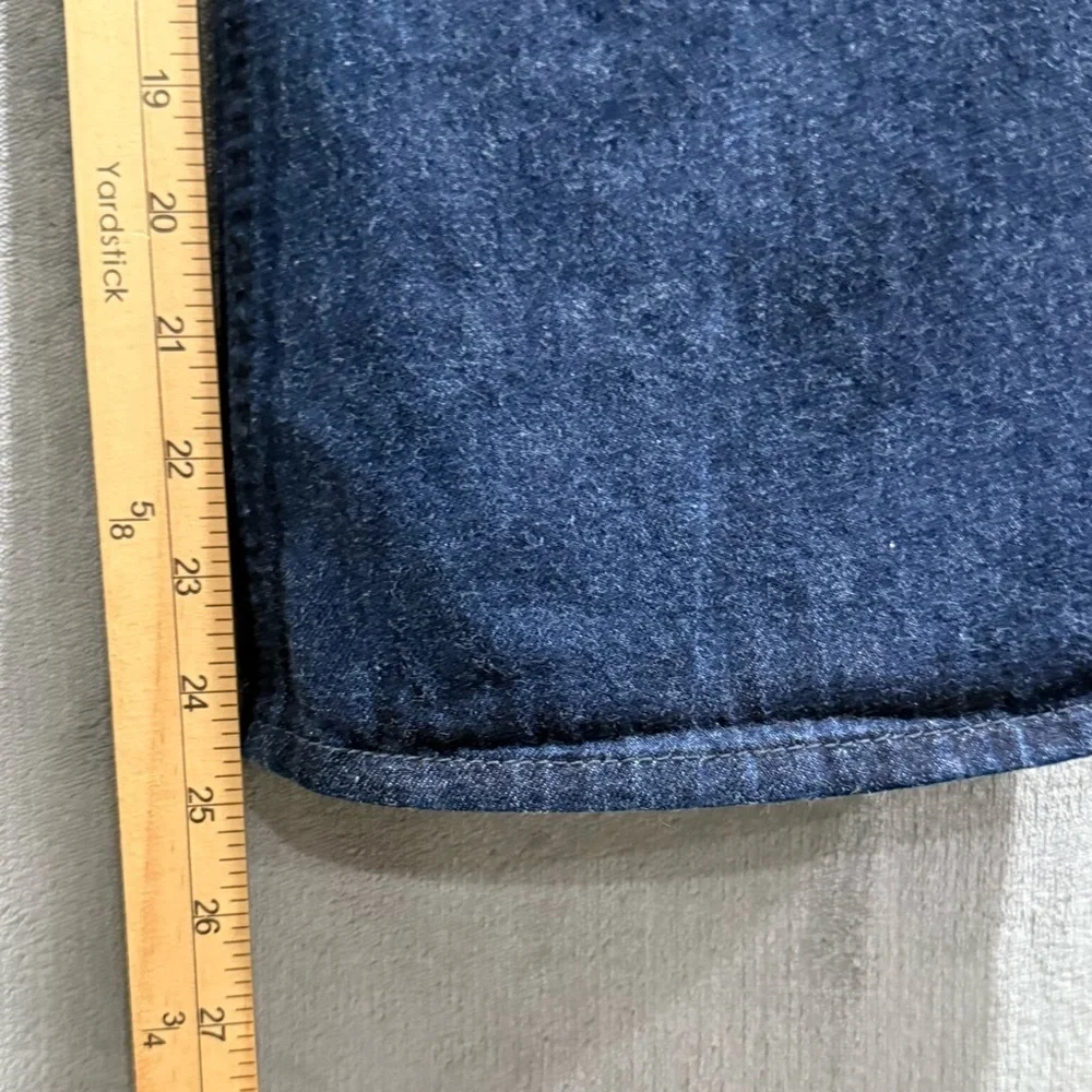 TORY BURCH High Rise Cropped Flare Jeans Women’s Size 25 in Blue Dark Wash